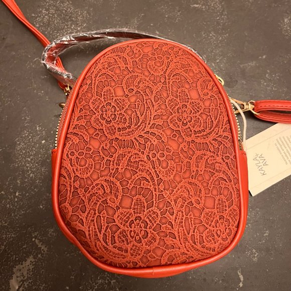 Vegan leather Maroon Cross body bag with adjustable strap - Picture 1 of 7